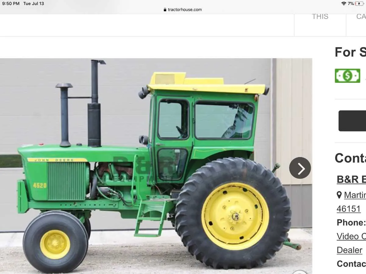 1970 john deere 4520 specs