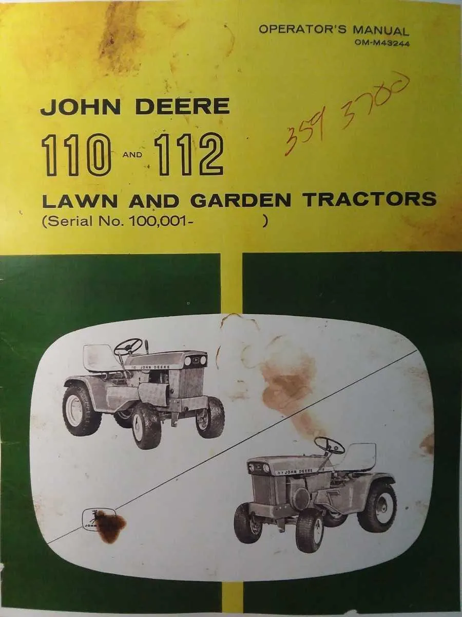 1974 john deere 110 specs