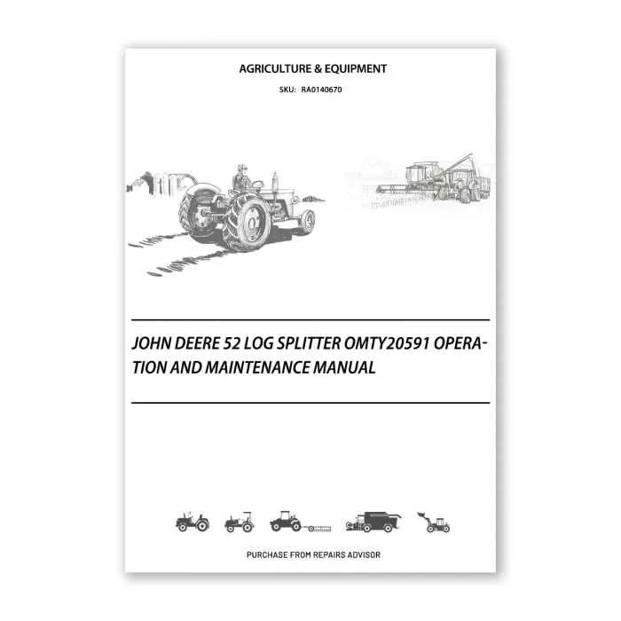 1978 john deere model 52 log splitter specs new