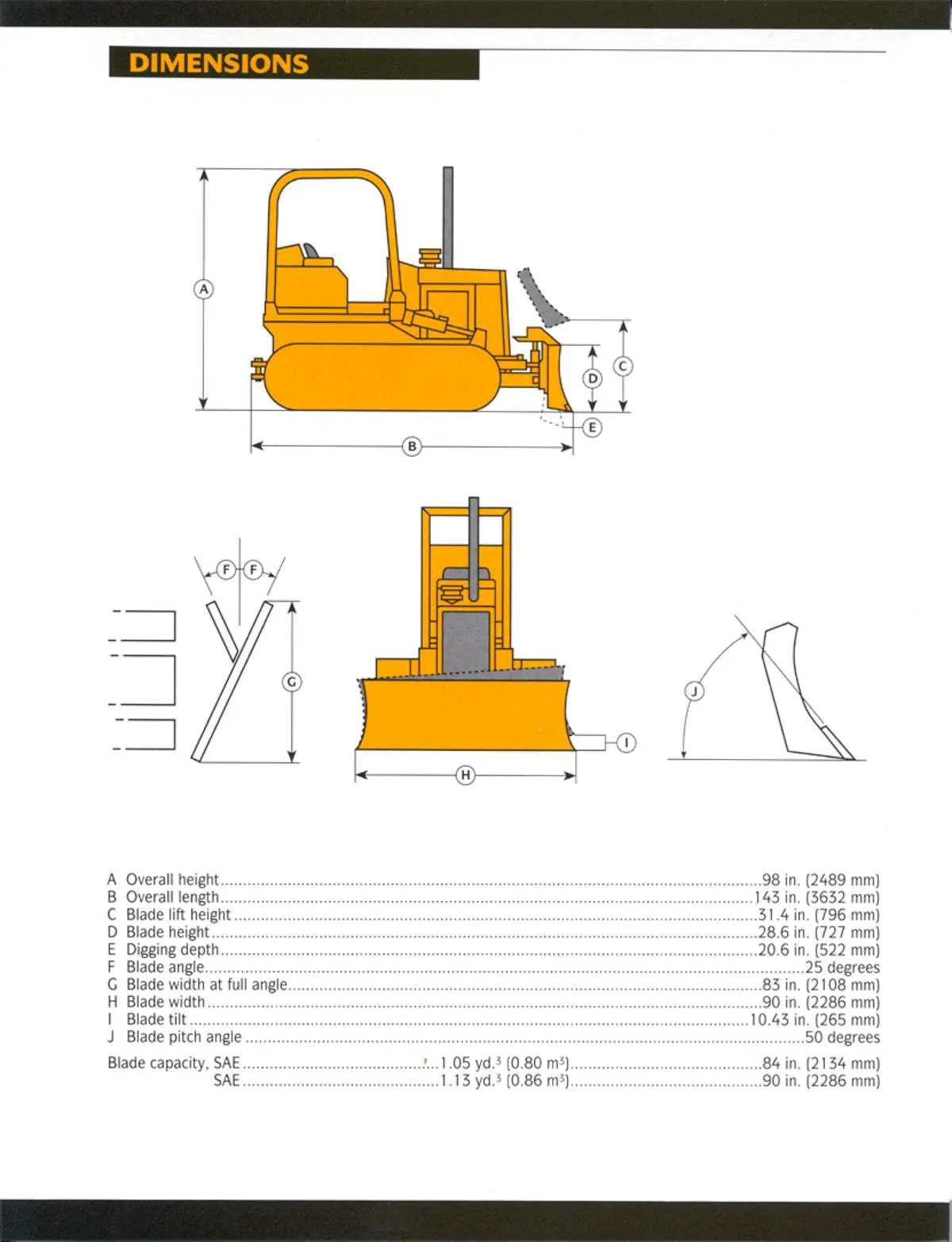 1990 john deere 400g dozer specs