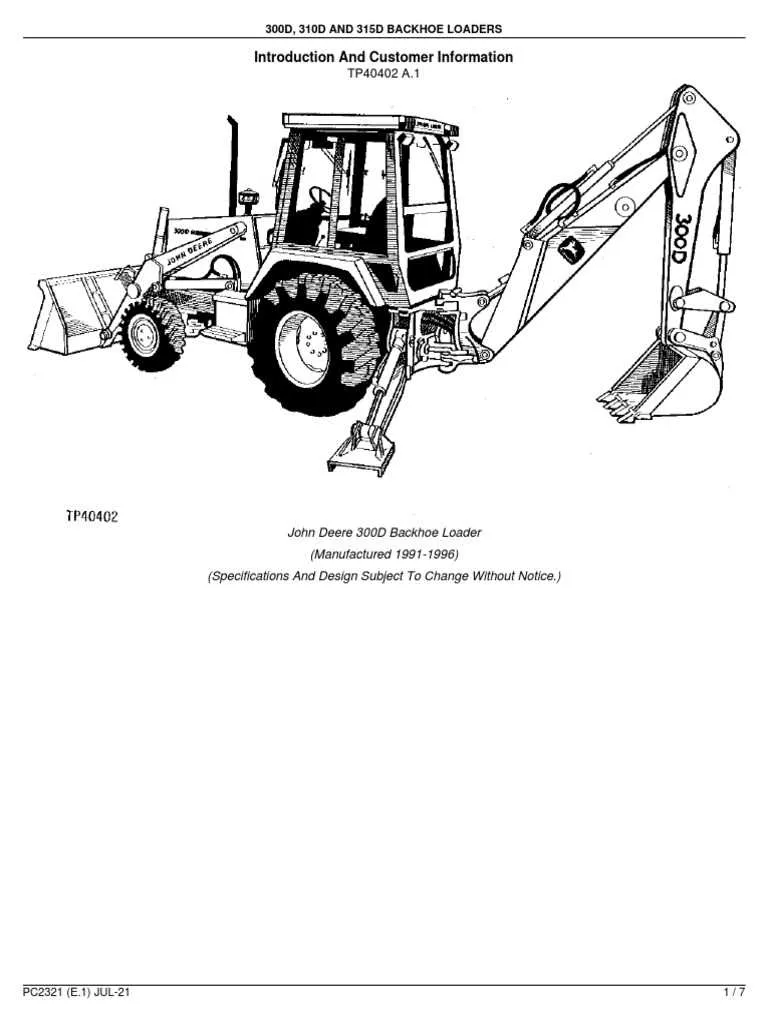 1994 john deere 310d specs