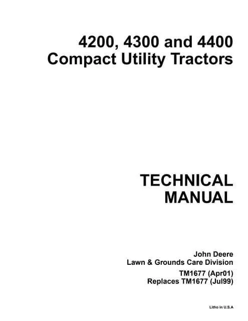 2000 john deere 4400 3 point specs