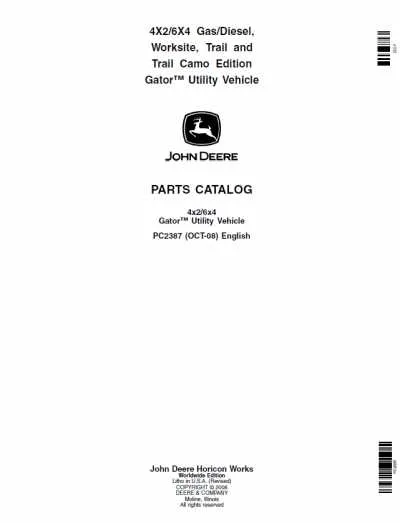 2001 john deere gator motor specs