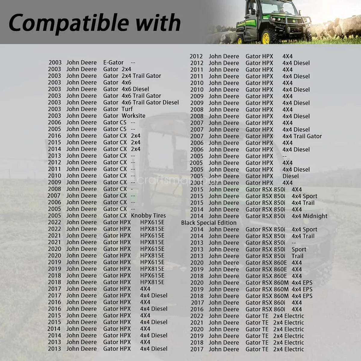 2006 john deere gator cx specs