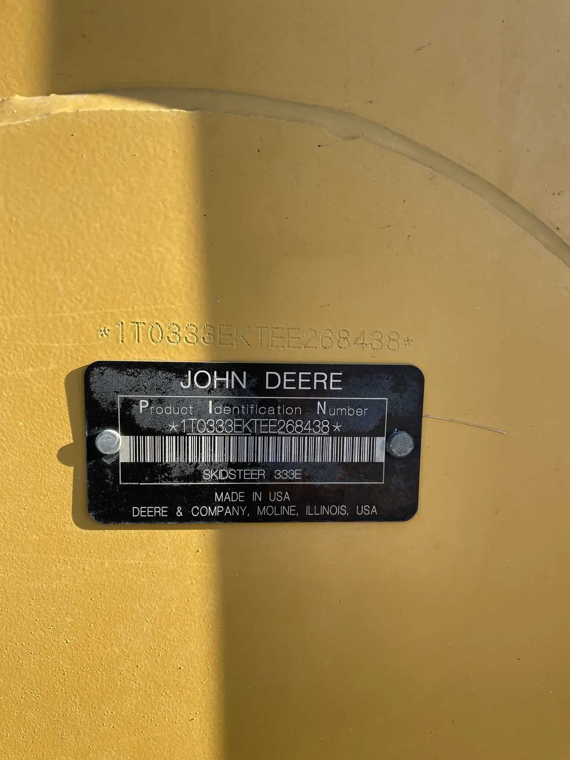 2014 john deere 333e specs