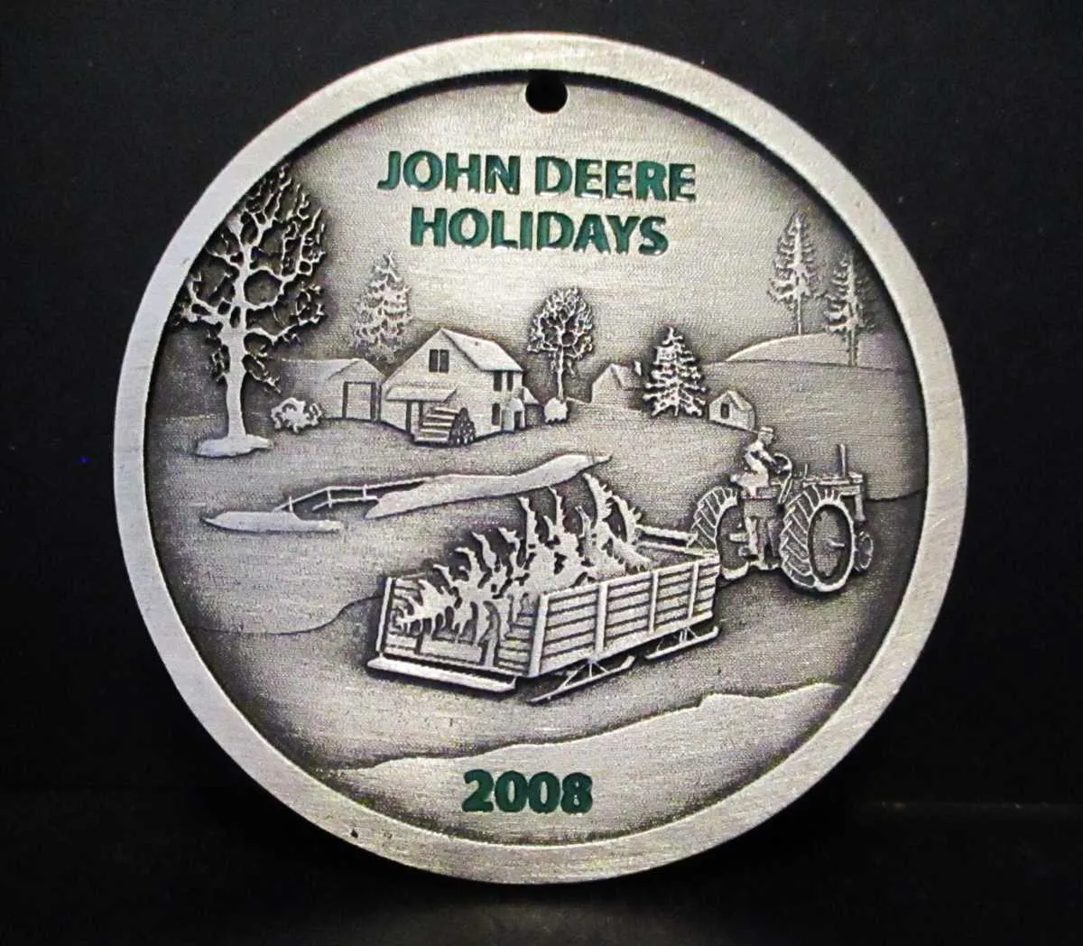 2018 john deere pewter spec cast christmas ornaments