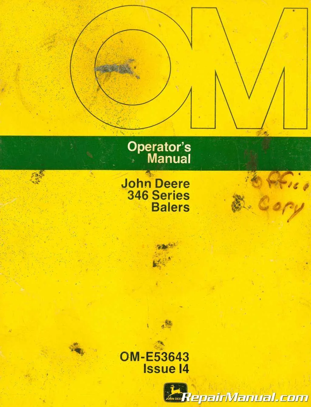 346 john deere baler specs