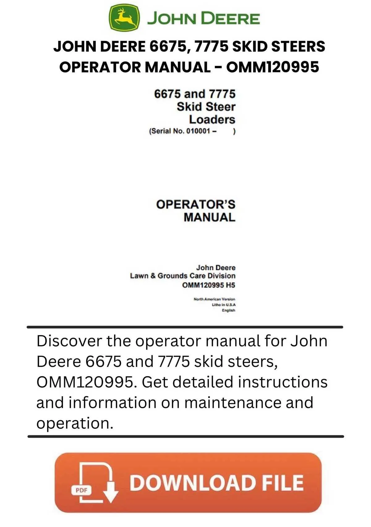 6675 john deere specs