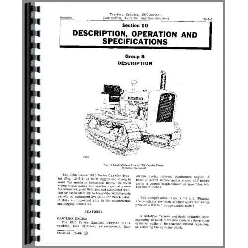 john deere 1010 engine torque specs