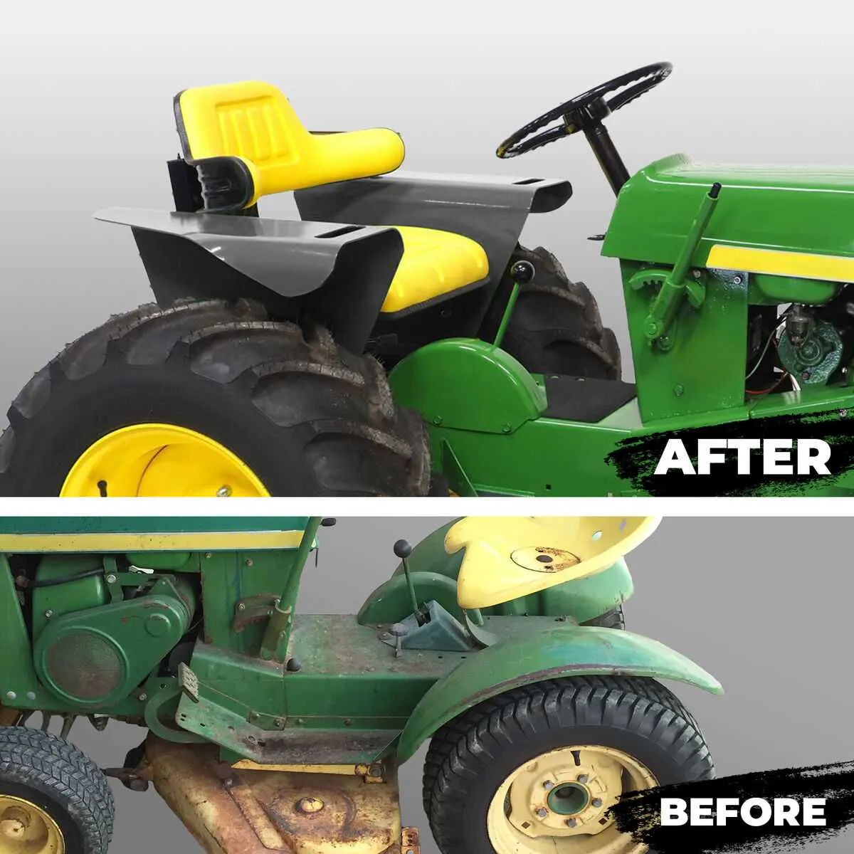 john deere 110 round fender specs