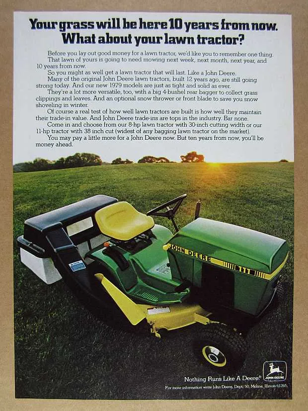 john deere 111 lawn tractor specs