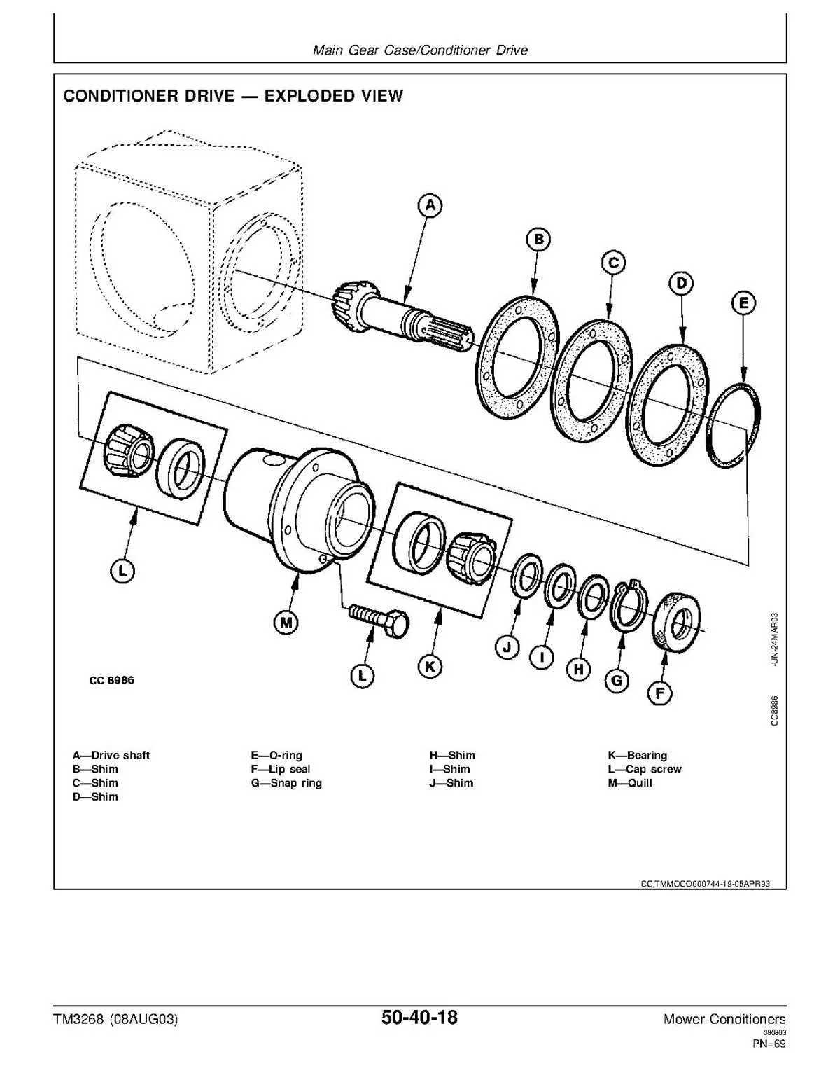 john deere 1470 mower conditioner specs