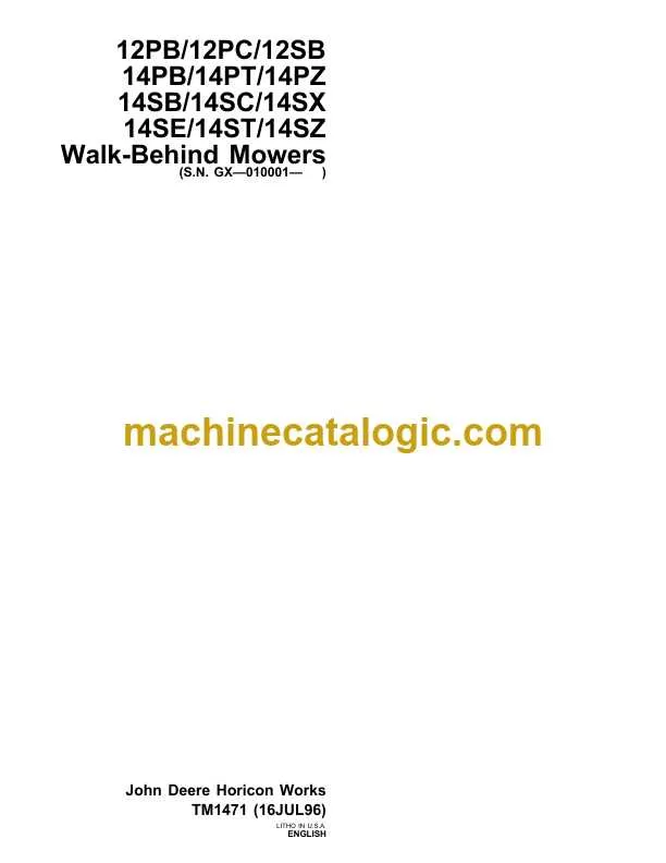 john deere 14se specs