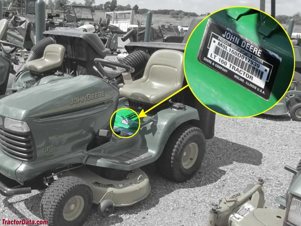 john deere 160 lawn mower specs