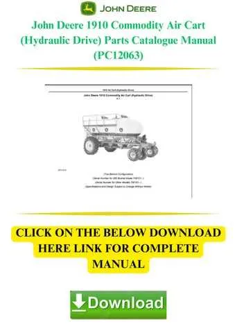 john deere 1910 air cart specs