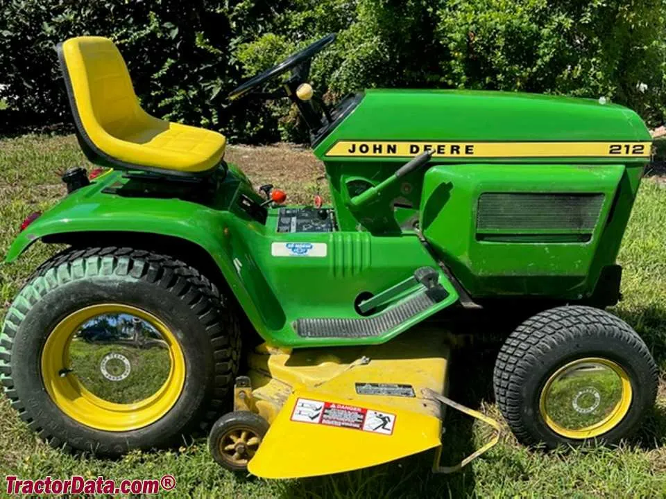 john deere 212 mower specs