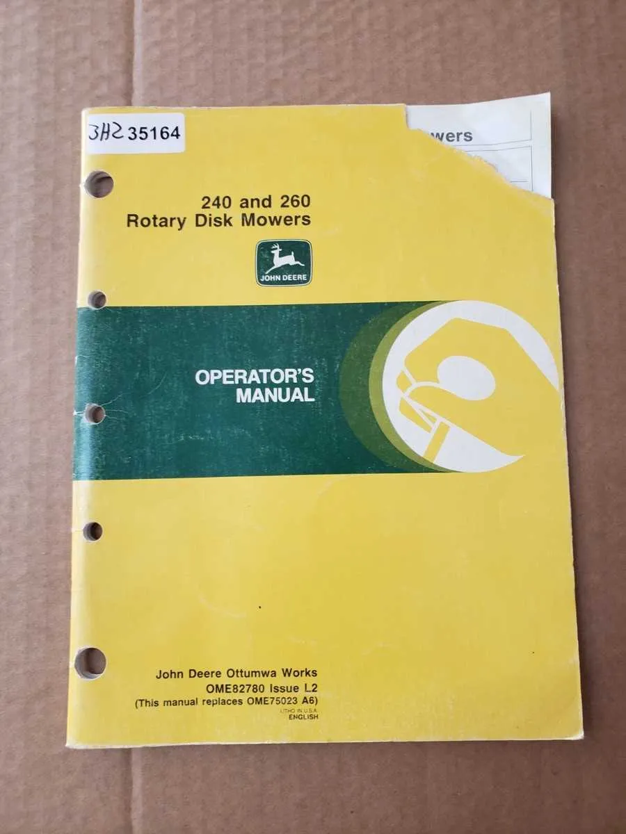 john deere 240 disc mower specs