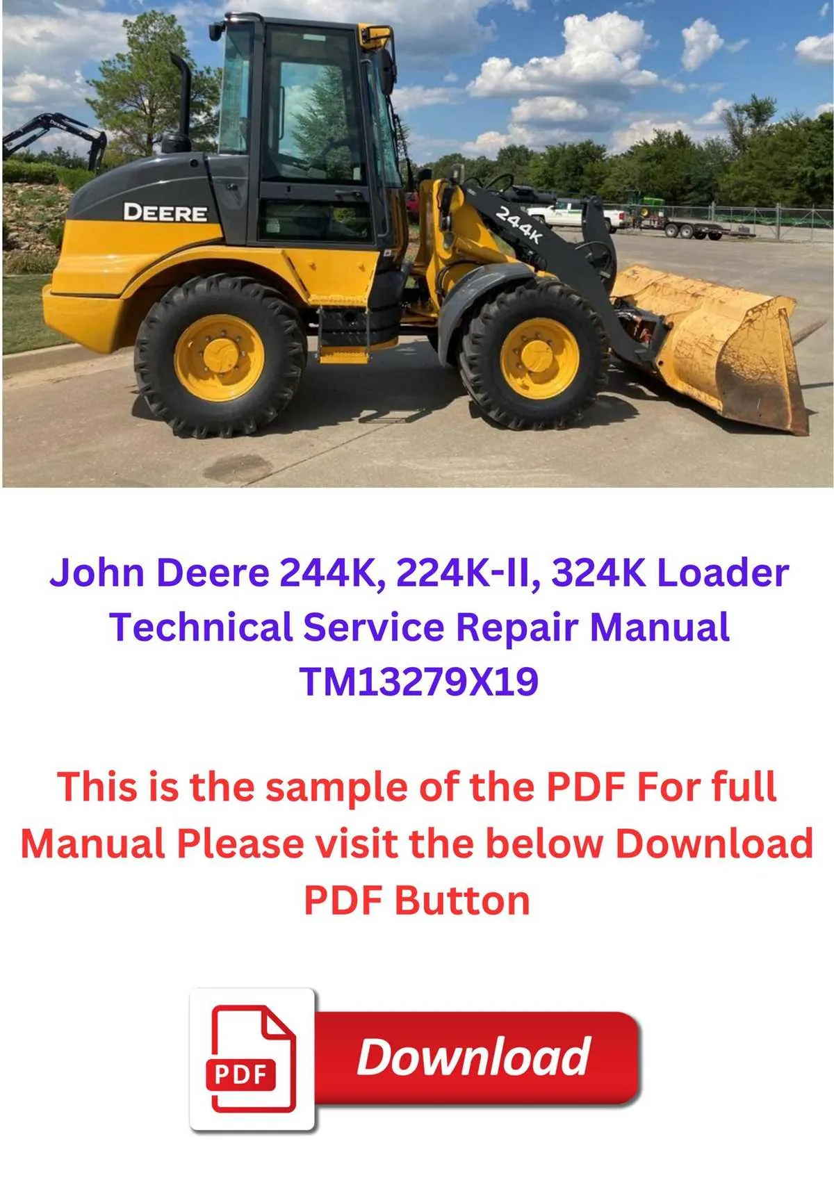 john deere 244k ii specs