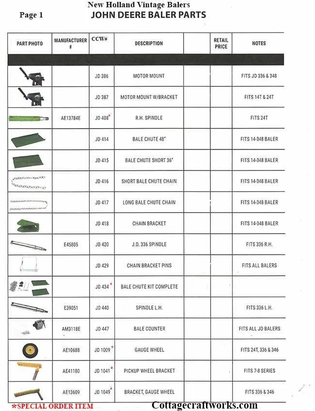 john deere 24t square baler specs