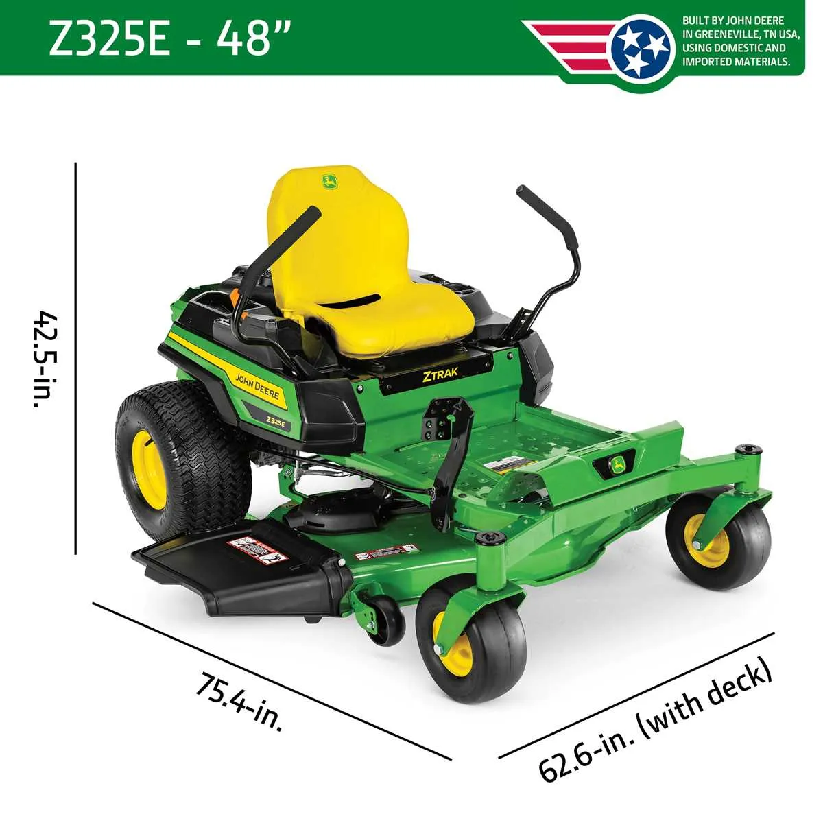 john deere 325 lawn mower specs