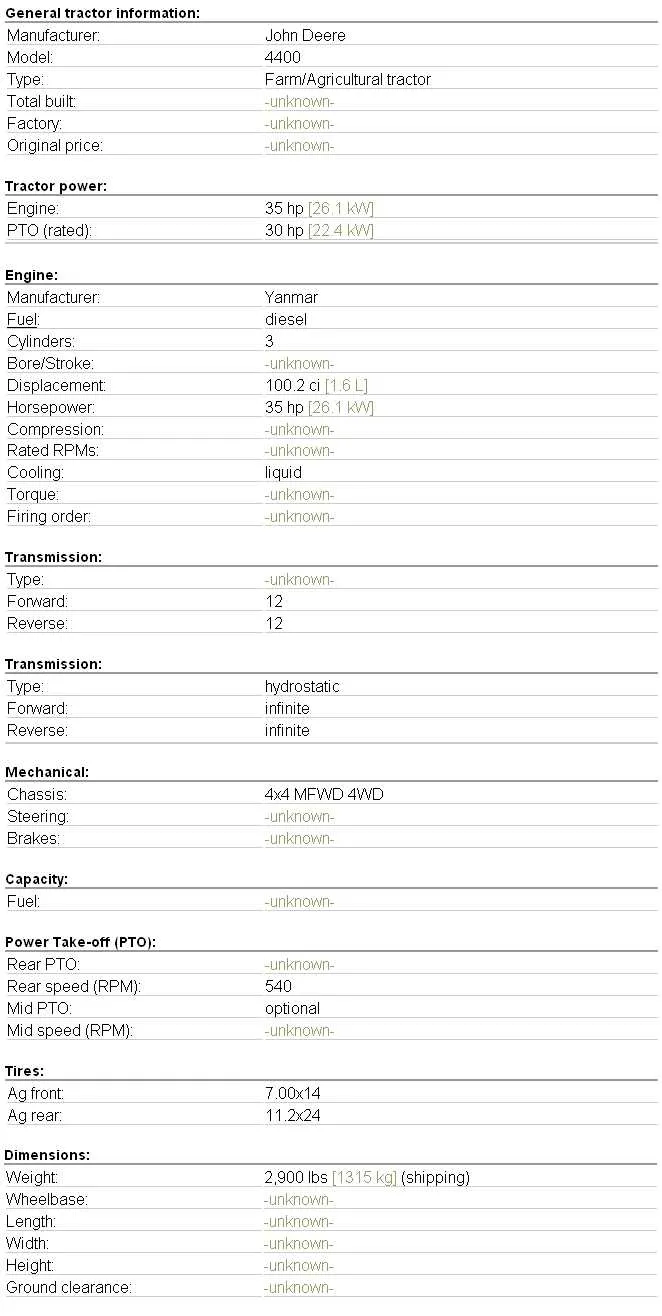 john deere 35 specs john deere 35 specs