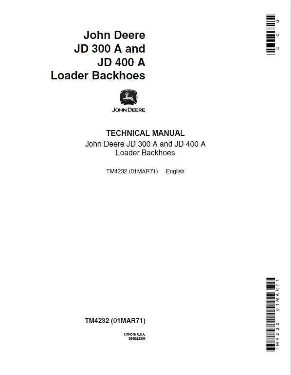 john deere 400 backhoe oil specs