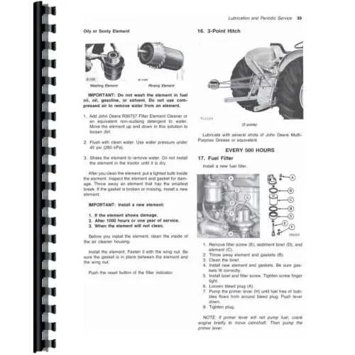 john deere 401 b specs