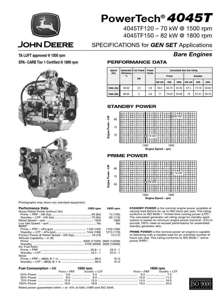 john deere 4045t specs