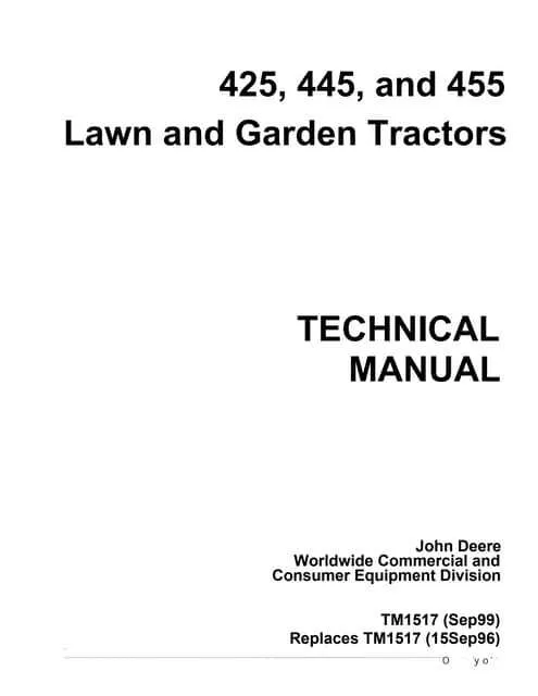 john deere 425 engine torque specs
