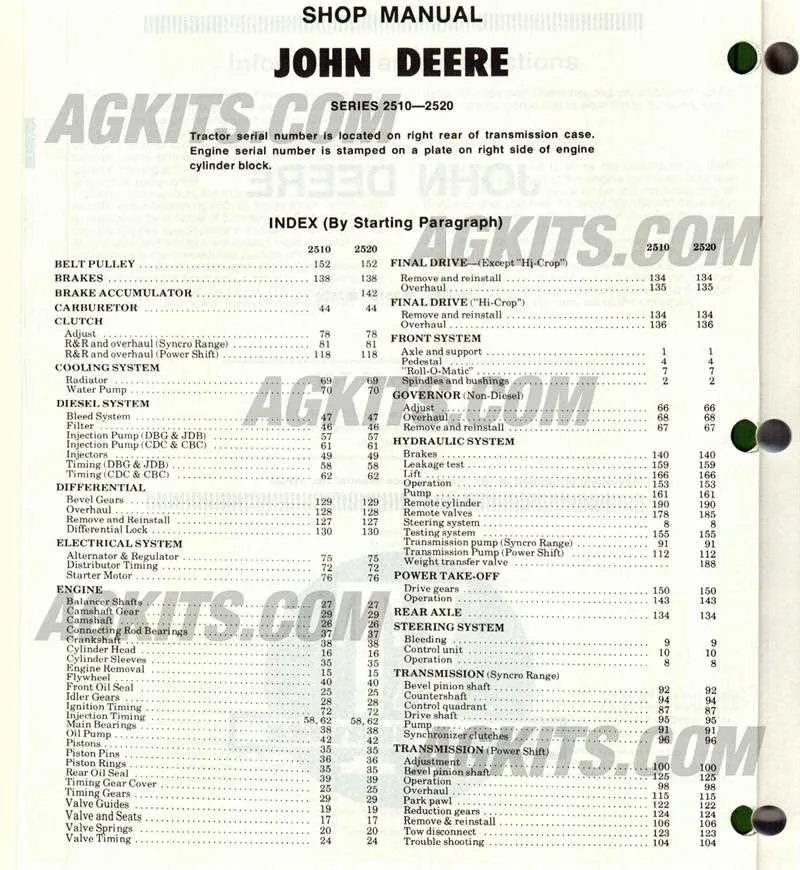 john deere 4440 engine torque specs