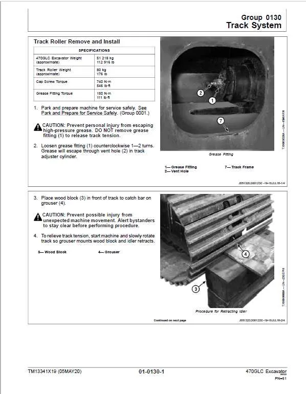 john deere 470glc excavator specs