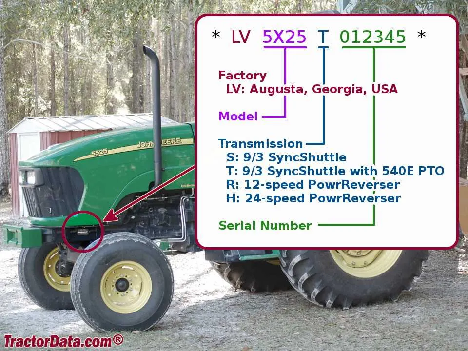 john deere 5425 tractor specs