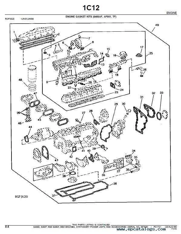 john deere 6466 engine torque specs