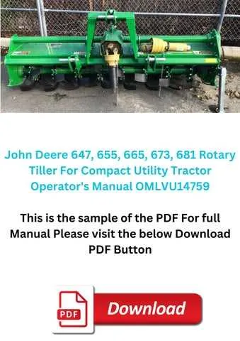 john deere 647 rotary tiller specs