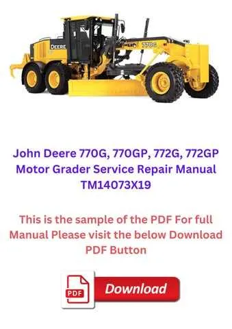 john deere 772gp specs