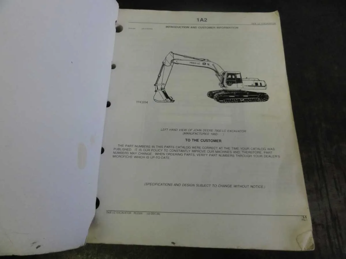 john deere 790 e specs