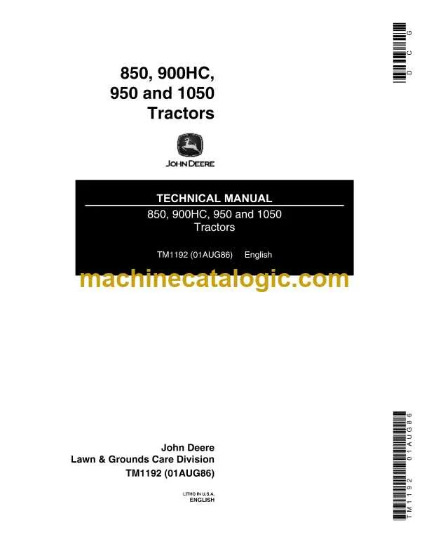 john deere 850 torque specs