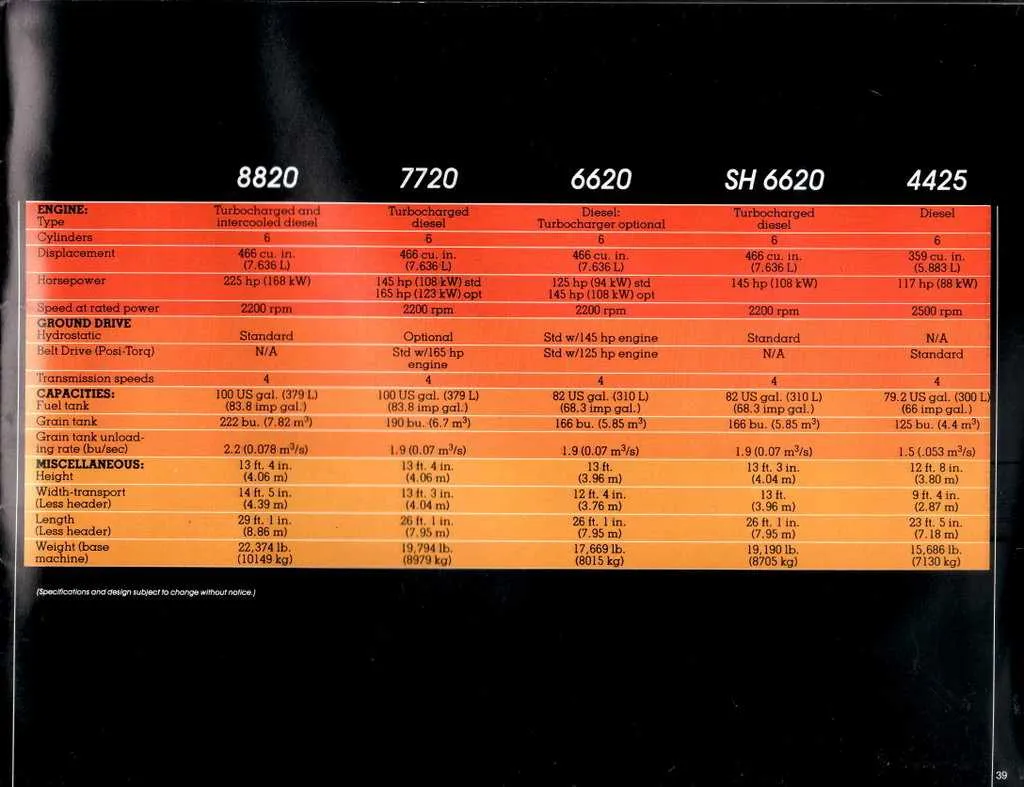 john deere 8820 titan 2 specs