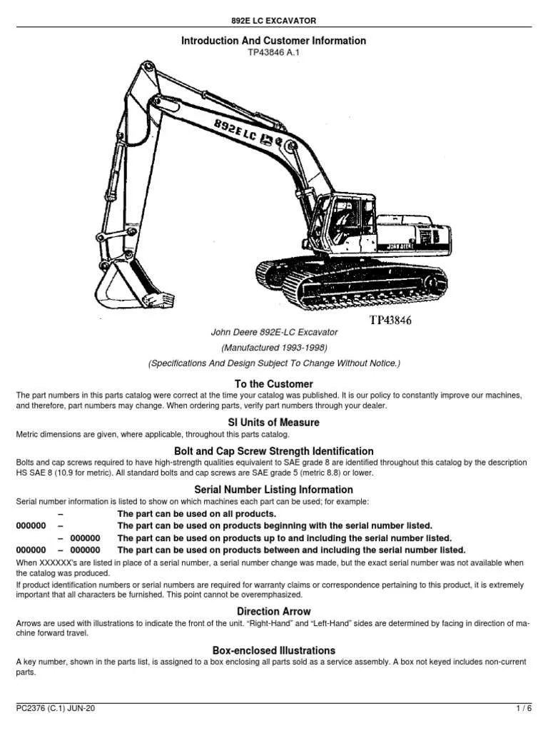 john deere 892e specs