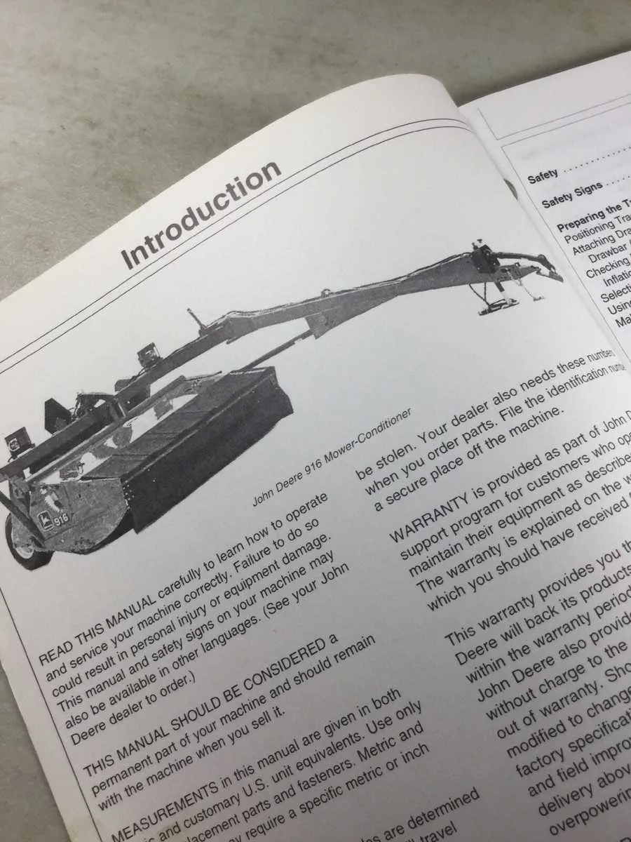 john deere 916 discbine specs