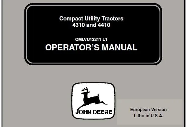 john deere compact 4310 specs