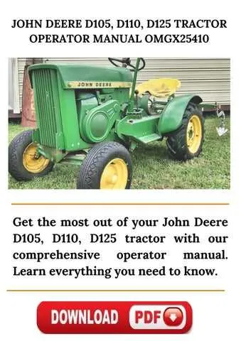 john deere d105 specs