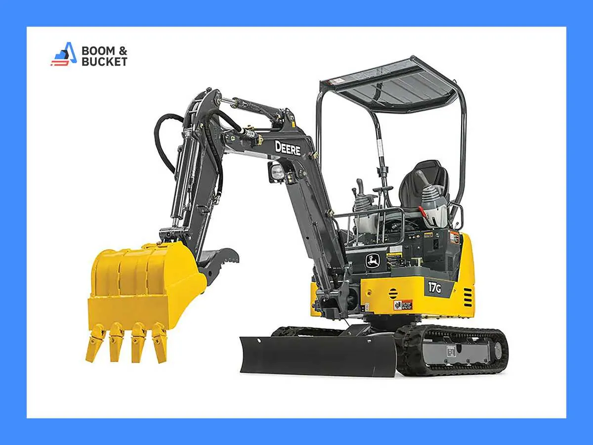 john deere excavator bucket specs