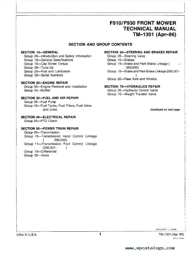 john deere f910 specs john deere f910 specs