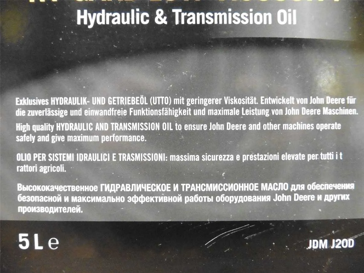 john deere hy gard low viscosity specs