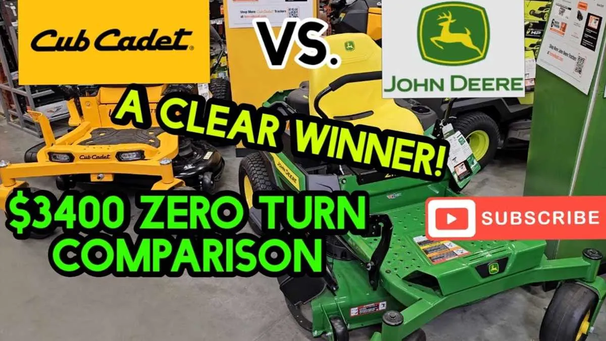 john deere s100 vs cub cadet xt1 specs