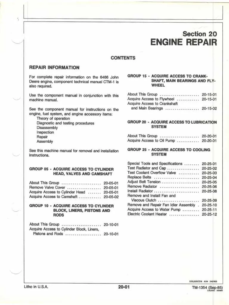 john deere torque spec for air compressor engine