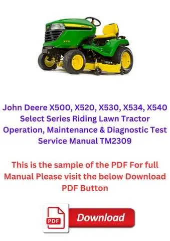 john deere x530 specs