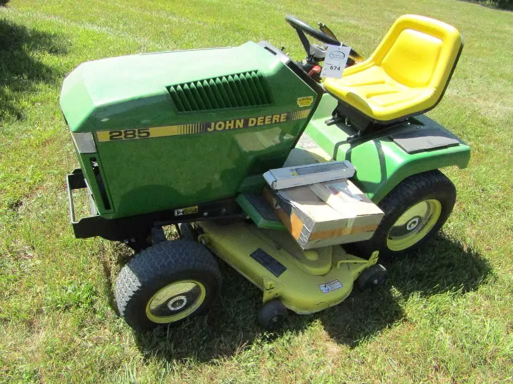 spec john deere 285 mower