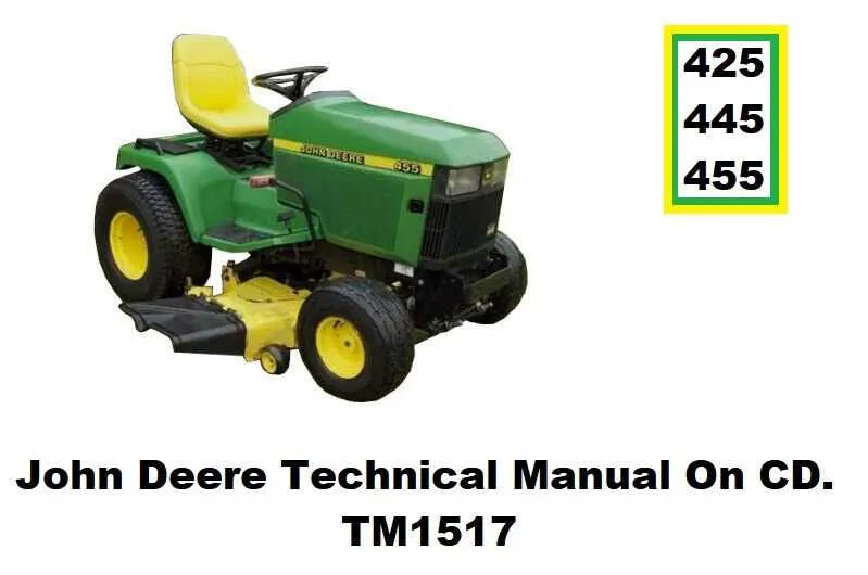 spec john deere 425 mowers